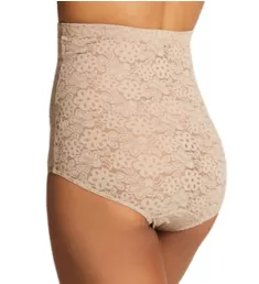 Lace Hi-Waist Shaping Brief Panty Mocha S