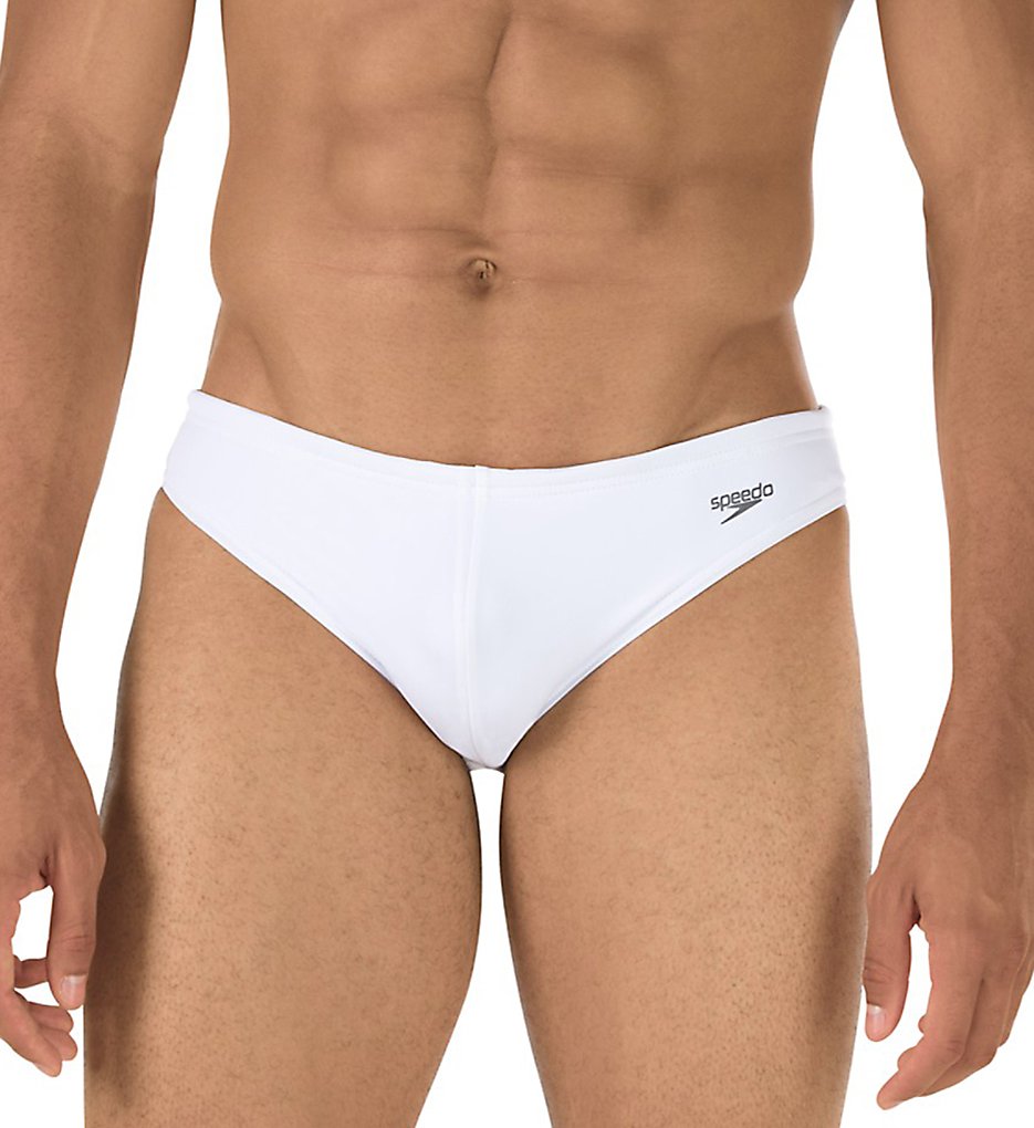 Speedo 7300165 Solar 1 Inch Swim Brief (White)