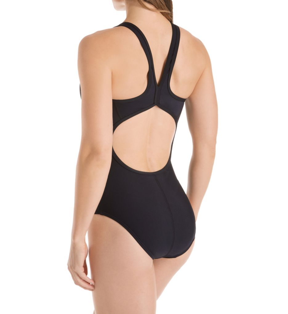 Precision Pleat Touchback One Piece Swimsuit-bs