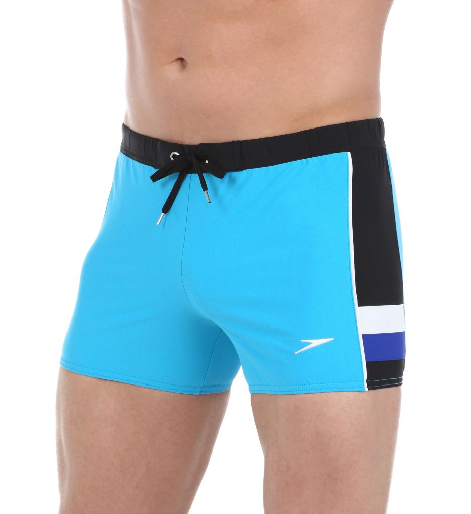 Fitness 4-Way Stretch Square Leg Swim Trunk