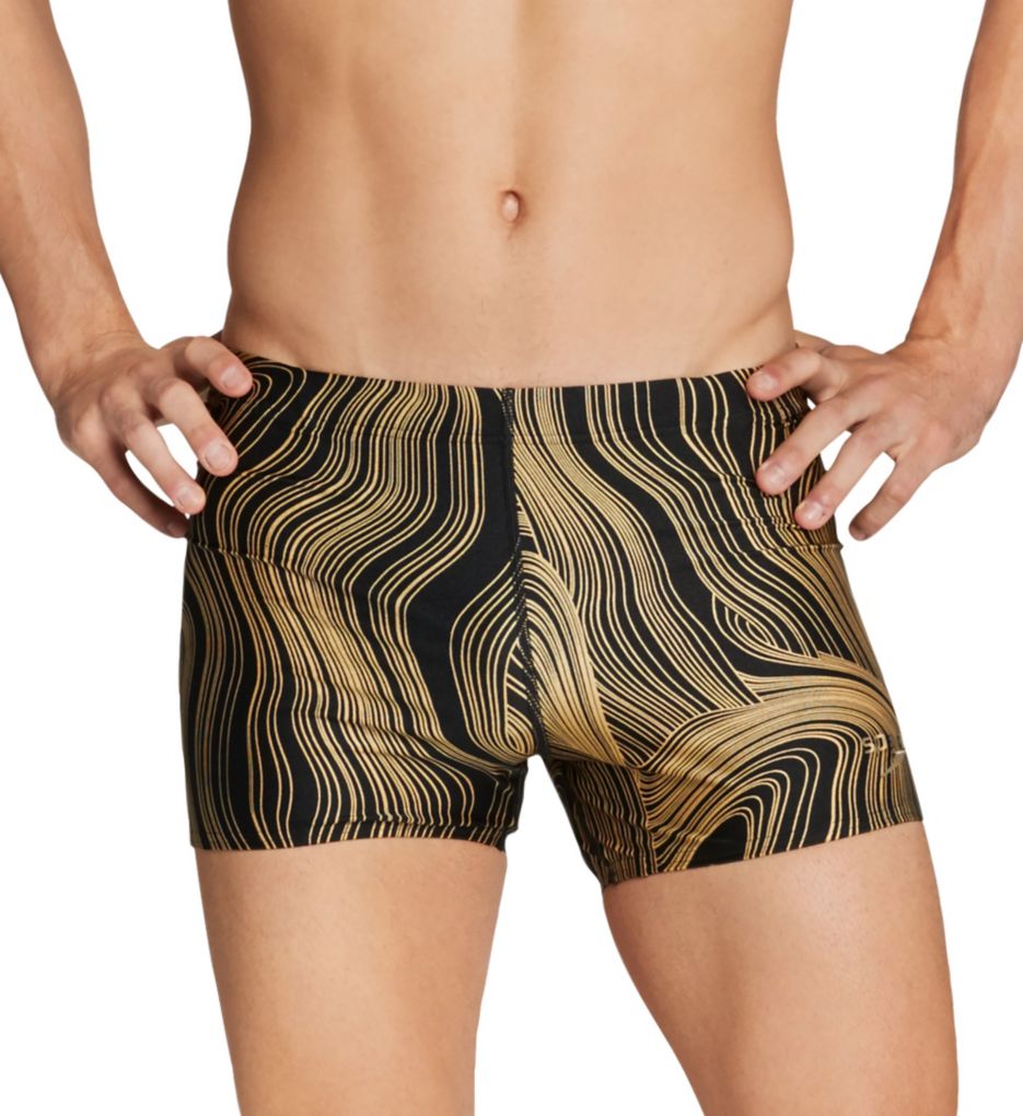 gold swim trunks