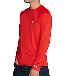 Easy Regular Fit Long Sleeve Swim Shirt Speedo Red M