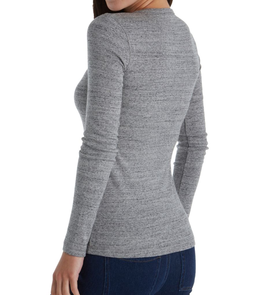 1x1 Classic Rib Long Sleeve Crew Neck Top