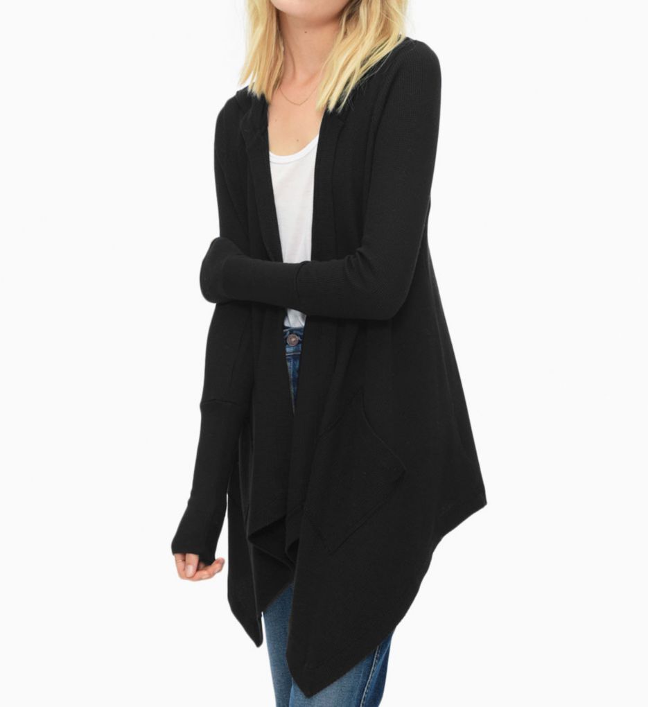 splendid thermal hooded cardigan