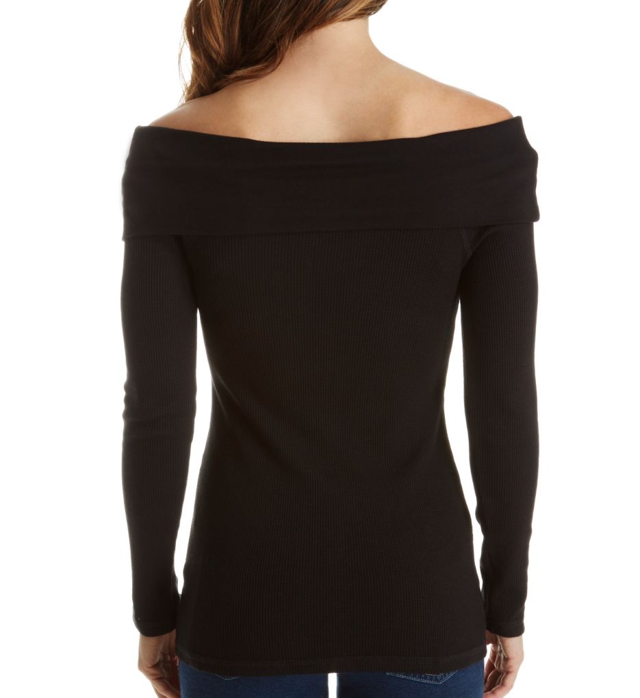 Thermal Off Shoulder/Cowl Tee-bs