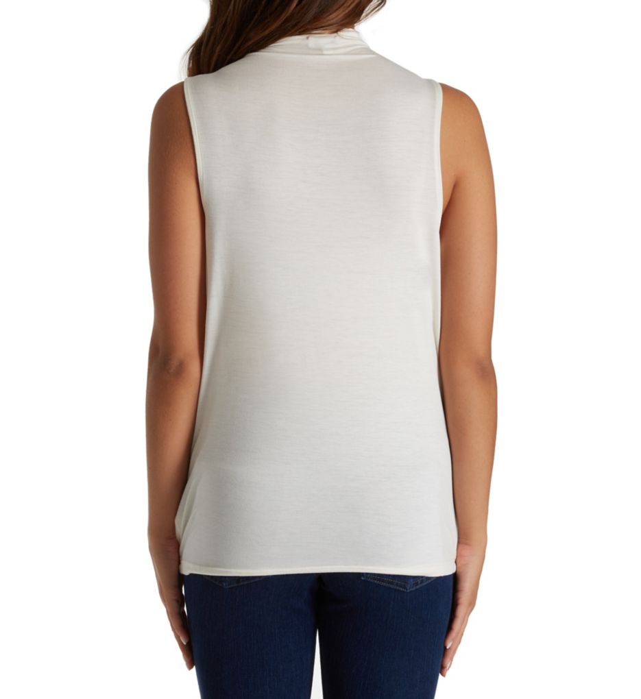 Rayon Jersey Sleeveless Turtleneck Tee