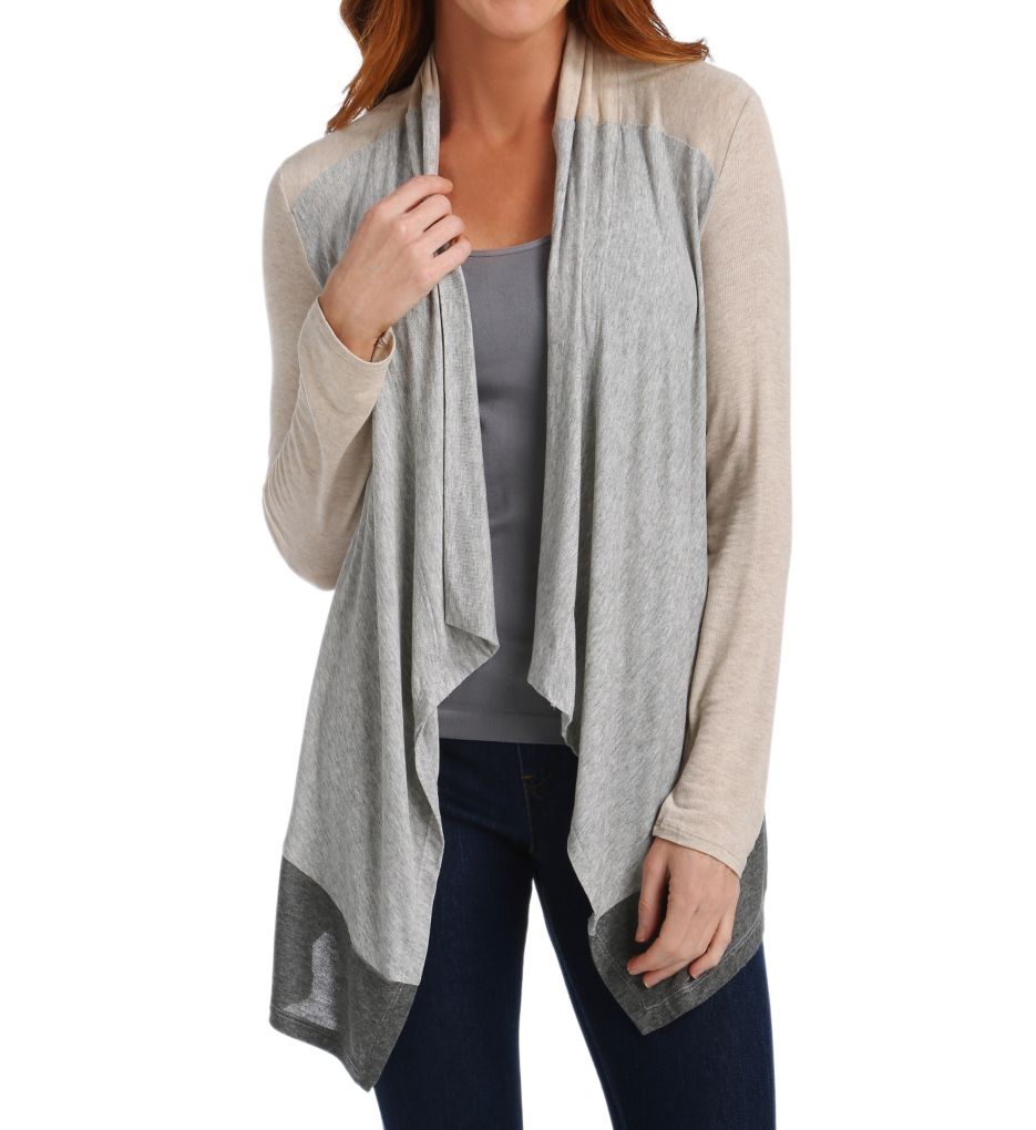 Color Blocked Drapey Lux Cardigan-fs