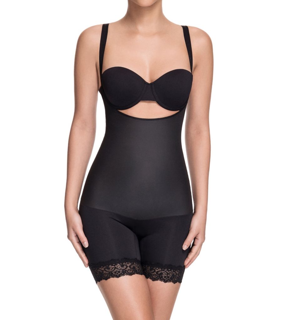 Sensual Secret Open Bust Thigh Shaping Bodysuit-gs