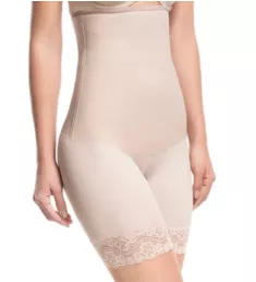 Sensual Secret High Waist Mid Thigh Shaping Short Beige M