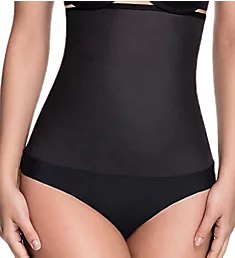 Celebrity Style High Waist Shaping Thong Endless Black 1X