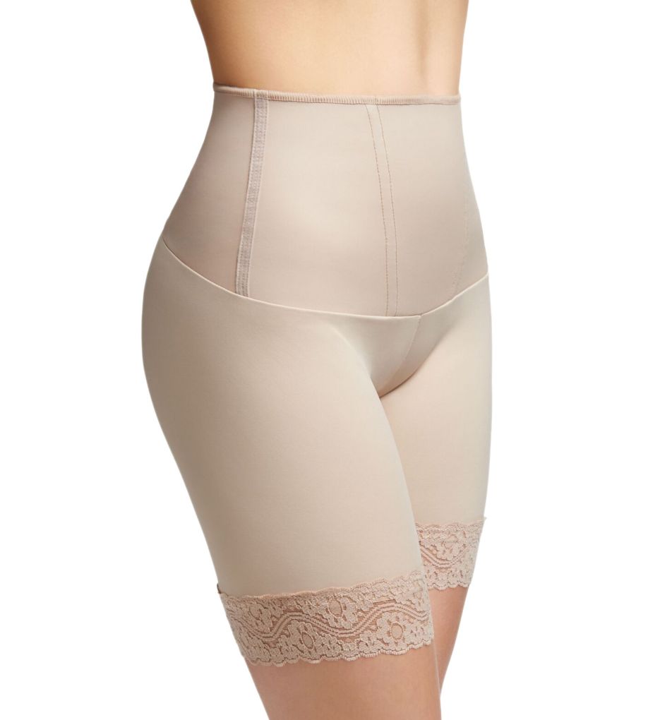 Sensual Secret Open Bust Thigh Shaping Bodysuit Beige L by Squeem