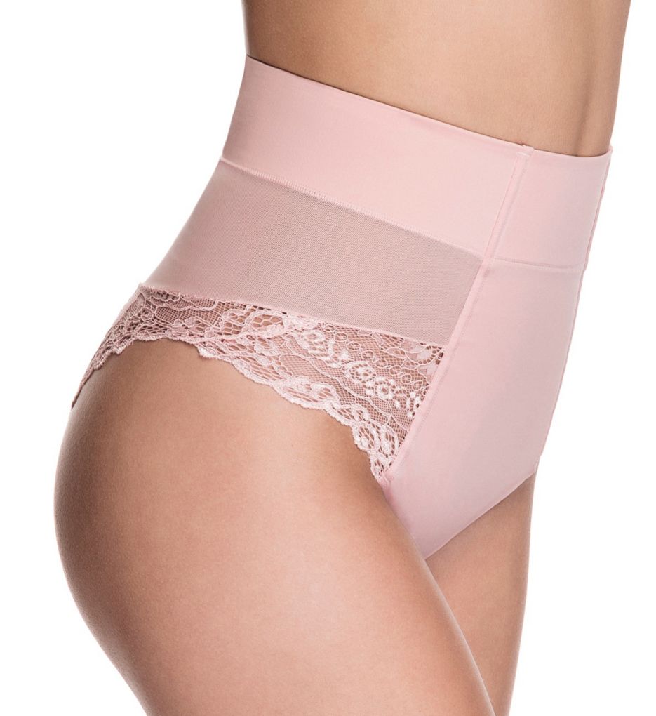 Squeem - Brazilian Flair, Women's Slimming Mid Waist Shapewear Lace Thong