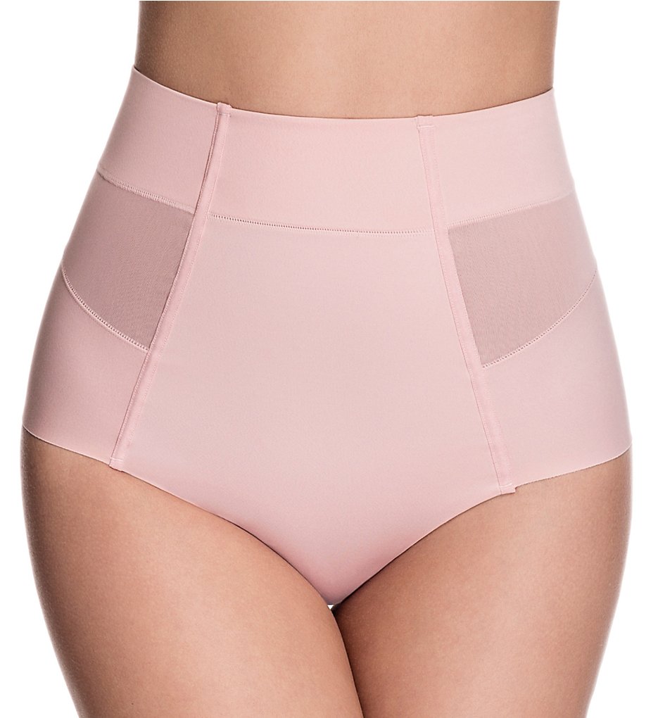 Squeem - Squeem 26AO Sheer Allure Mid Waist Shaping Brief Panty (Summer Blush L)