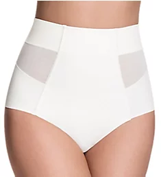 Sheer Allure Mid Waist Shaping Brief Panty Soft Ivory S