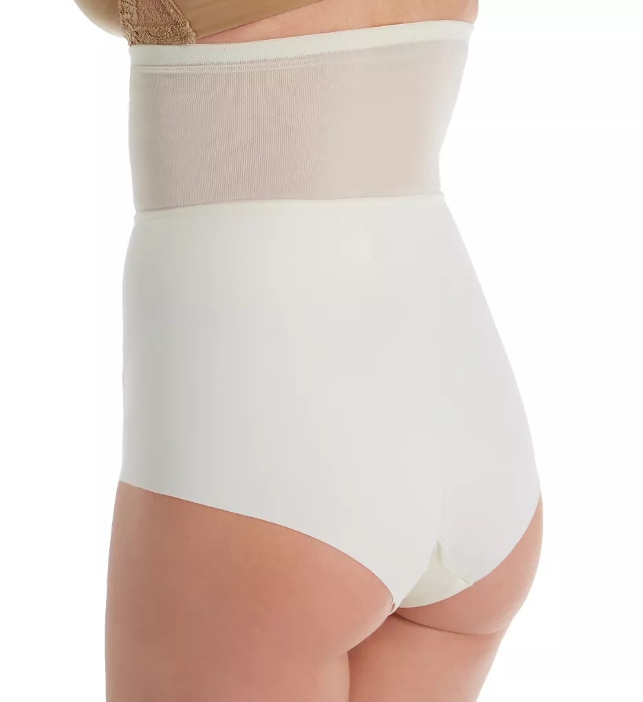 Sheer Allure High Waist Shaping Brief Panty Soft Ivory 1X