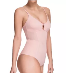 Sheer Allure Shaping Bodysuit Summer Blush 2X