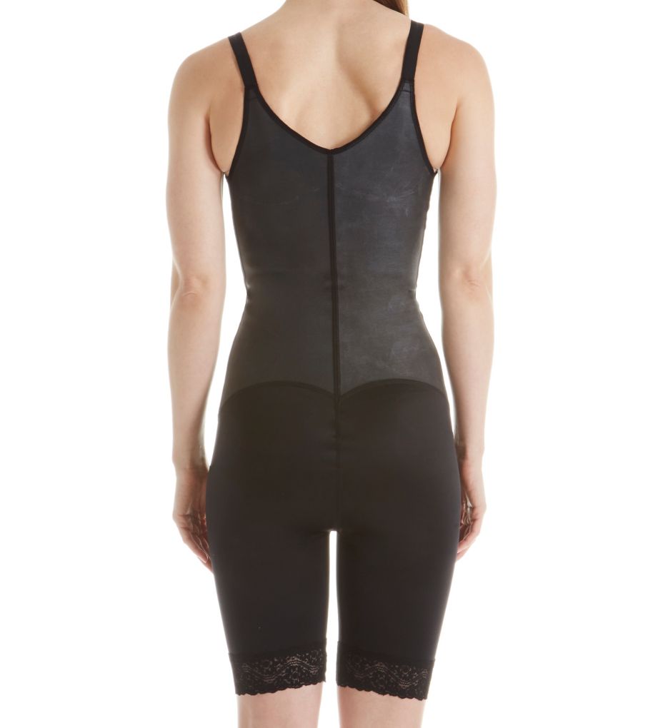 Sensual Curves Open Bust Mid Thigh Bodysuit-bs