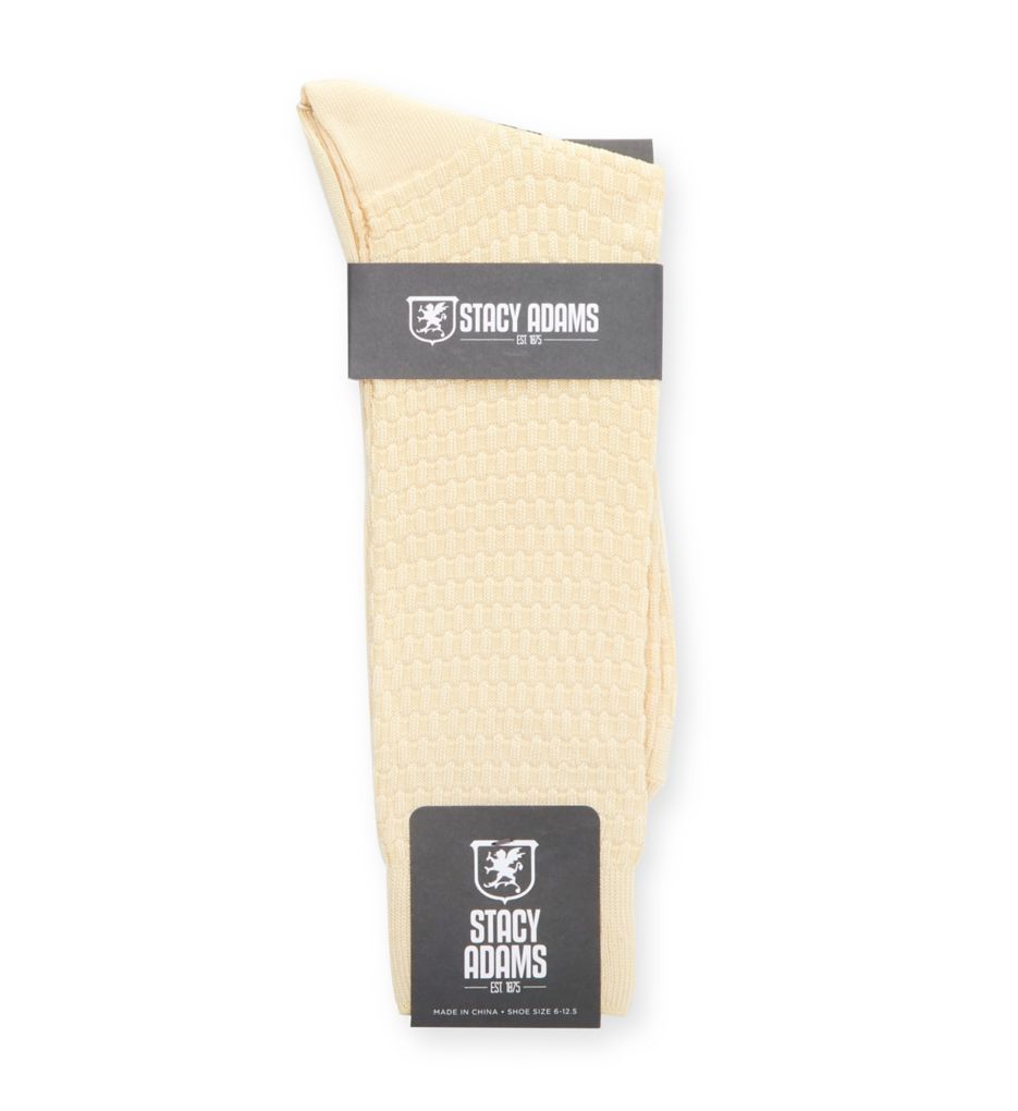 Basket Weave Crew Dress Sock-fs