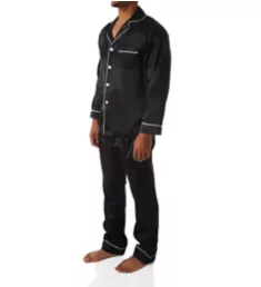 Big Man Satin Lounge Set BLK 2XL