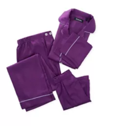 Satin 3 Piece Lounge Set PURP M