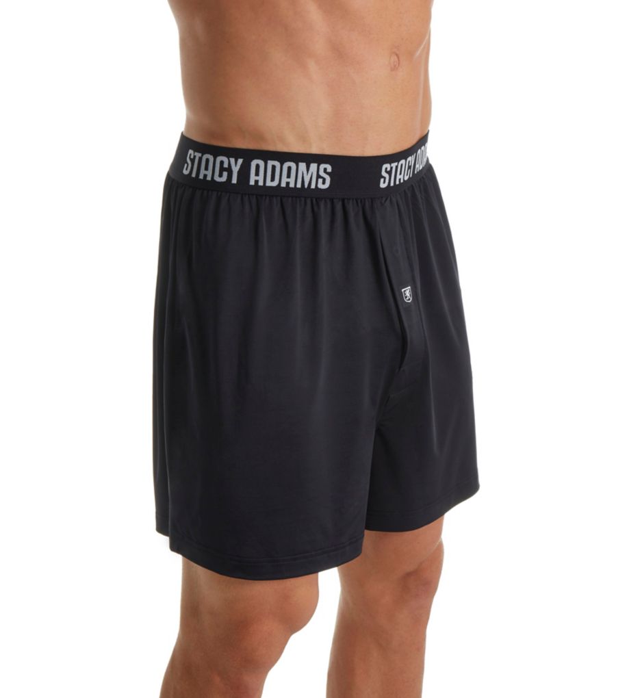 Moisture Wicking ComfortBlend Boxer Short BLK 4XL by Stacy Adams