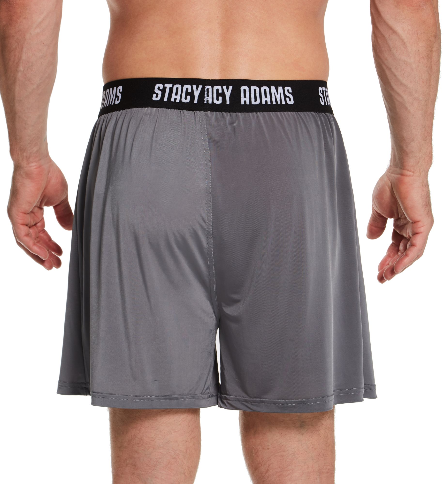 Stacy Adams Moisture Wicking ComfortBlend Boxer Short gray L  - Image 2