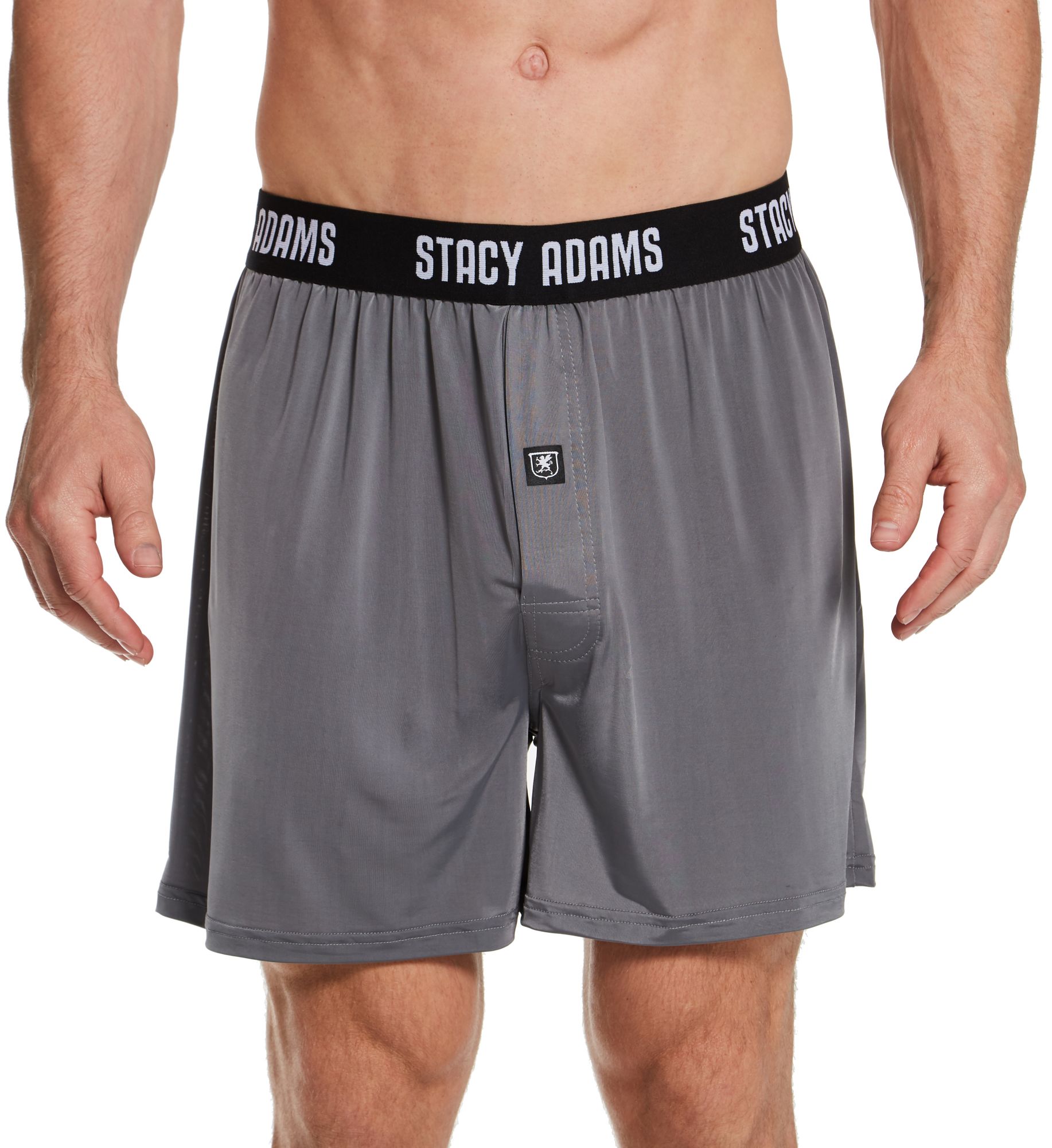 Stacy Adams Moisture Wicking ComfortBlend Boxer Short gray L  - Image 1