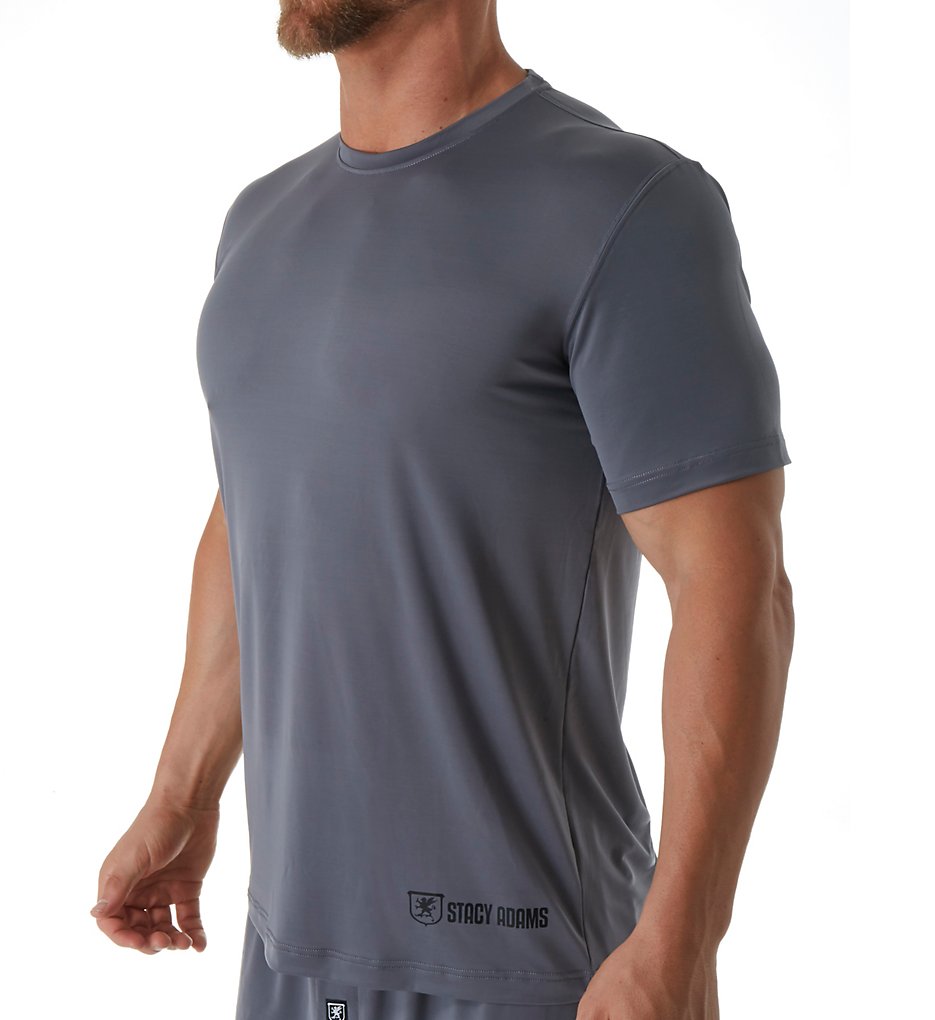 Stacy Adams SA1500 Lightweight ComfortBlend Crew Neck T-Shirt (Gray)
