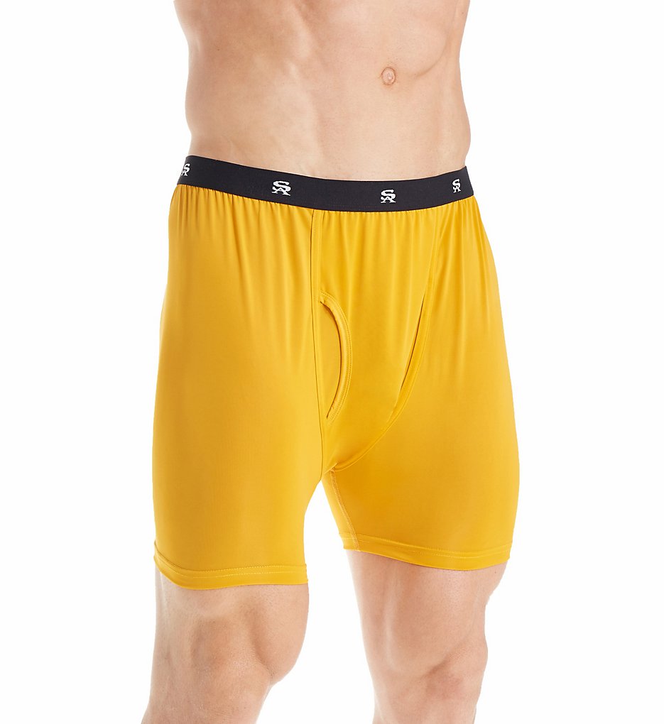 Stacy Adams SA1800 Moisture Wicking ComfortBlend Boxer Briefs (Mustard)