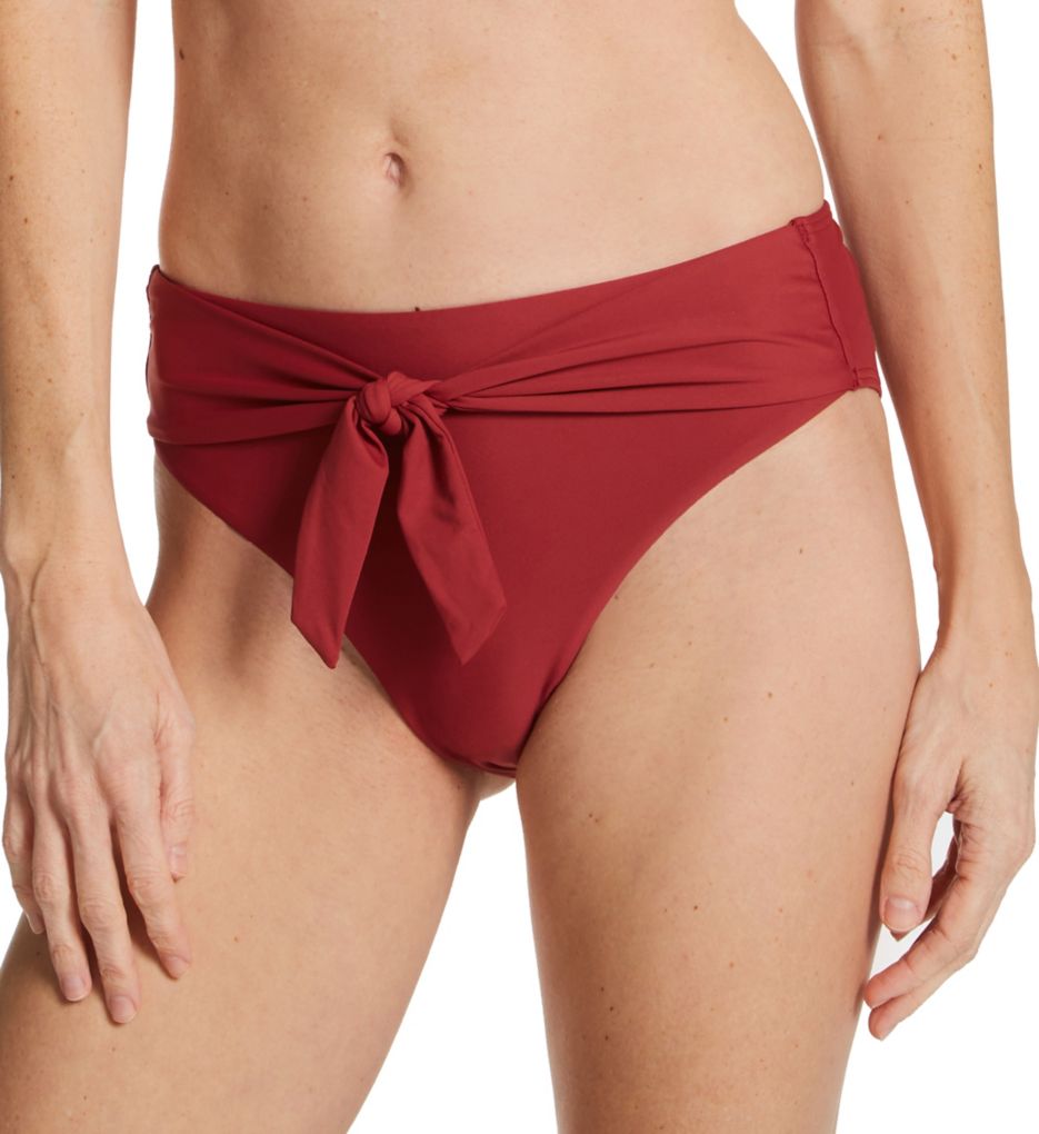 Tuscan Red Tessa Tie High Rise Swim Bottom-gs