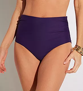 Paradise Plum Capri High Waist Swim Bottom Paradise Plum L