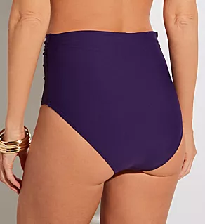 Paradise Plum Capri High Waist Swim Bottom Paradise Plum L