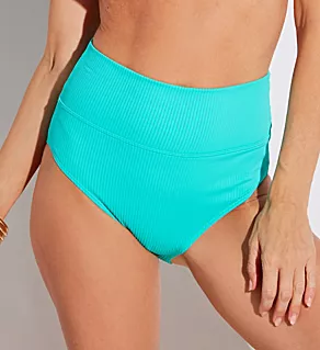 Aquamist Sandbar Rib Hannah High Waist Swim Bottom Aqua Mist S