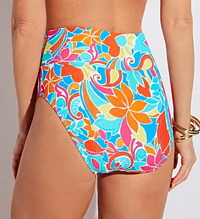 Festive Floral Hannah High Waist Swim Bottom