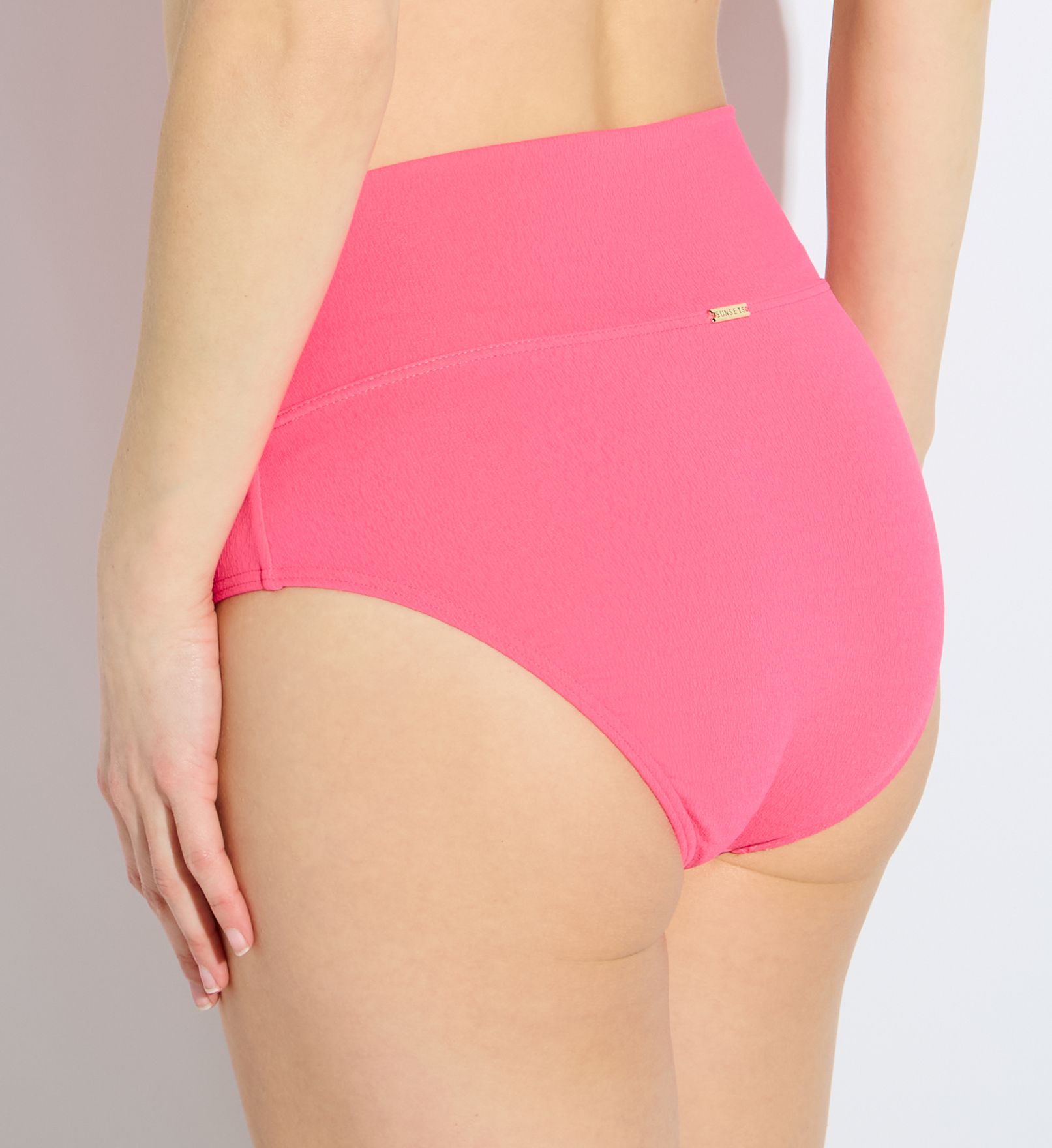 Sunsets Posy Pink Crepe Hannah High Waist Swim Bottom 33BPPC - Image 2