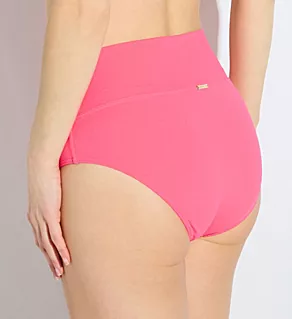 Posy Pink Crepe Hannah High Waist Swim Bottom Posy Pink Crepe S