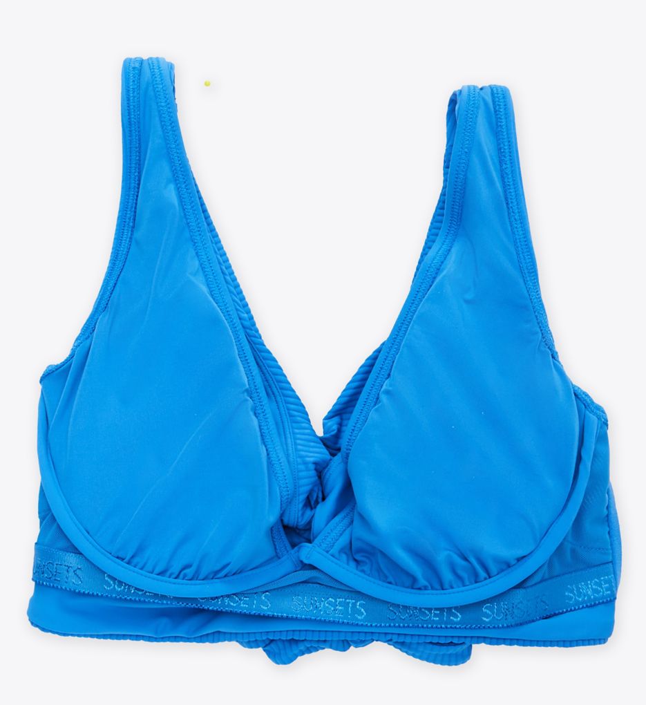Sunsets Harbor Blue Sandbar Rib Elsie Swim Top 523HB - Image 7