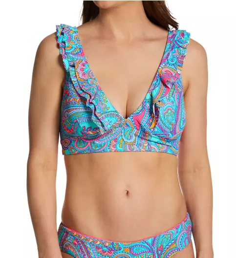 Sunsets Paisley Pop Willa Wireless Swim Top 546POP