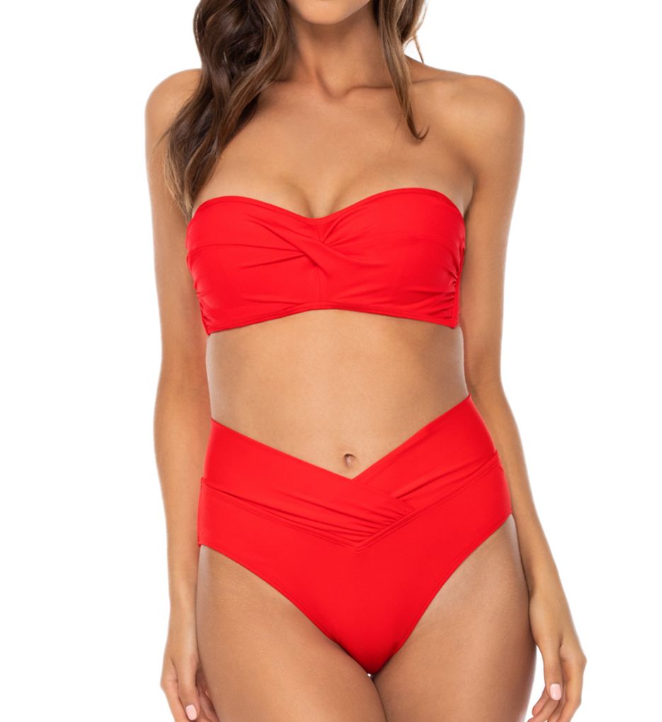 Scarlet Iconic Twist Underwire Bandeau Swim Top-cs2