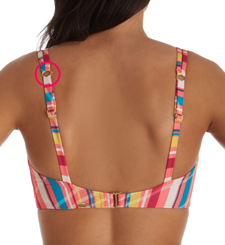 Bungalow Stripe Taylor Bralette Underwire Swim Top-bs