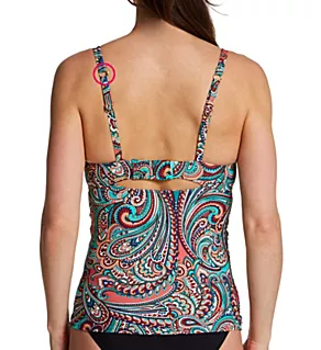 Andalusia Serena V-Neck Tankini Swim Top