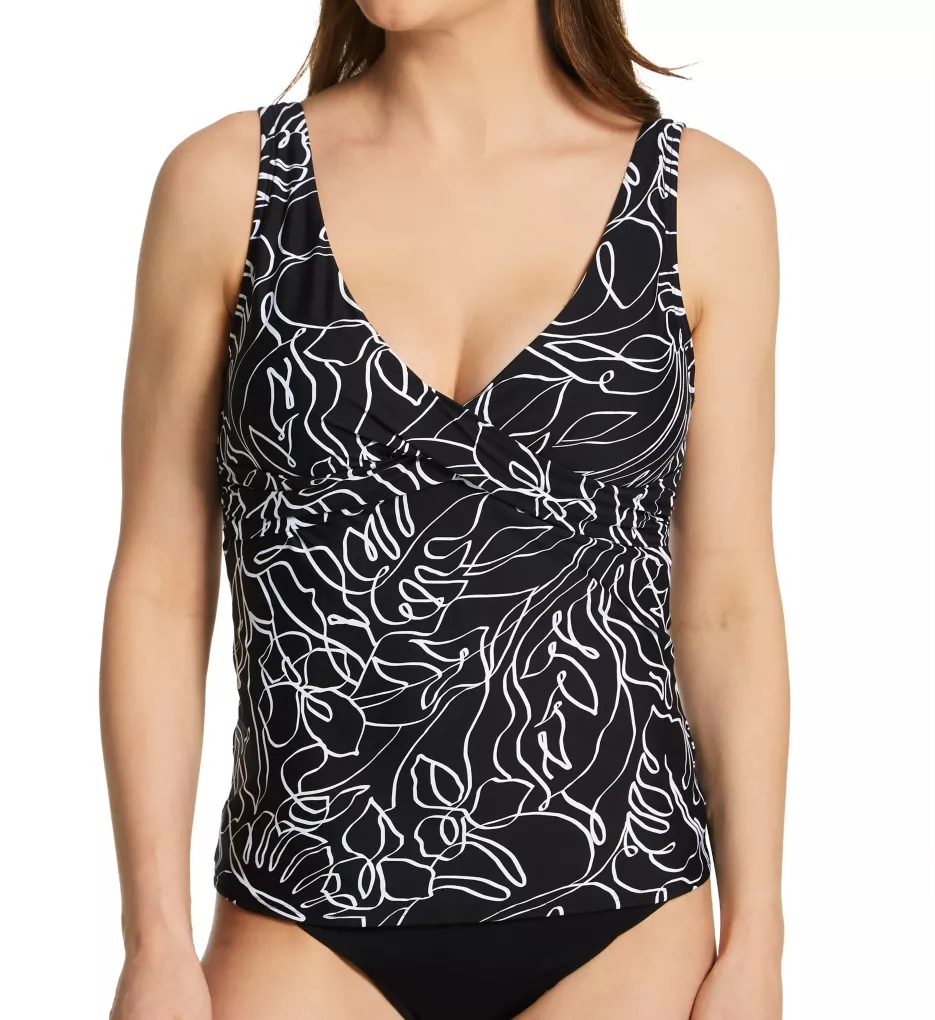Chasing Sunsets Tankini Swim Top- Taupe & Black Leopard – The
