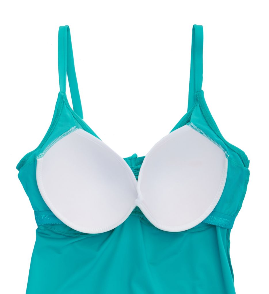 Seaside Aqua Avery Tankini Swim Top-cs5