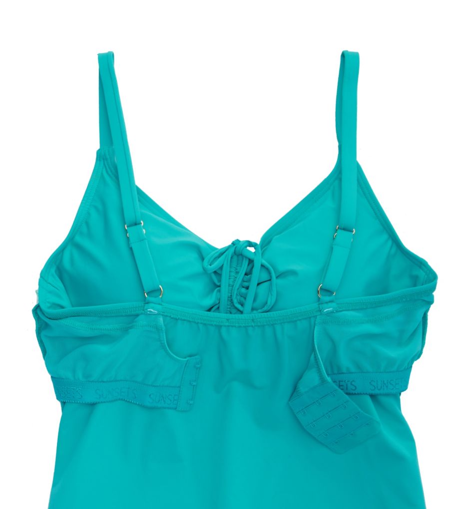 Seaside Aqua Avery Tankini Swim Top-cs6