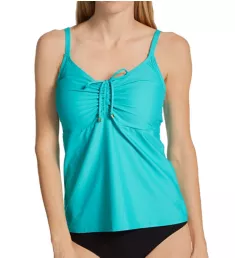 Seaside Aqua Avery Tankini Swim Top