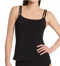 Taylor Underwire Tankini Swim Top Black 36E