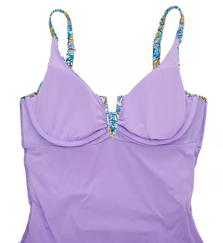 Sunsets Pansy Fields Zuri V-Wire Tankini Swim Top 757PF - Image 7