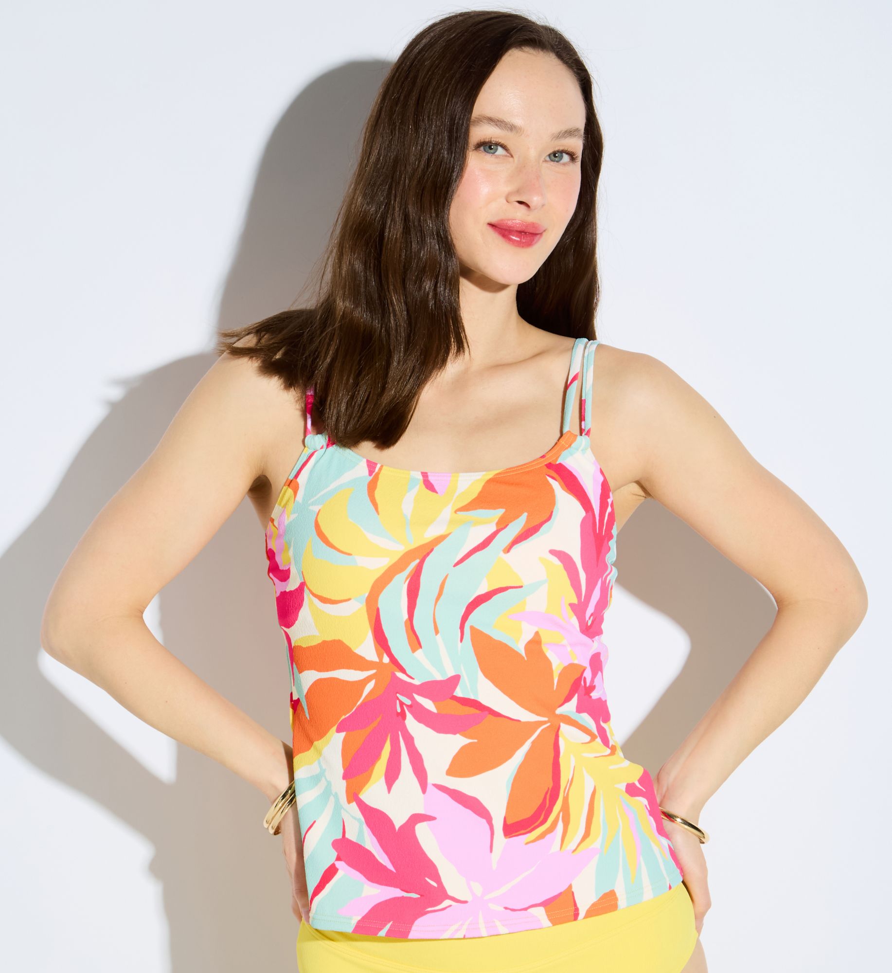 Sunsets Tropicolor Crepe Taylor Tankini Swim Top 75TCP - Image 1