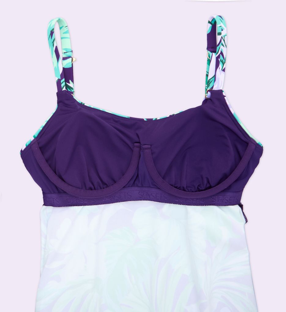 Sunsets Palm Shade Elena Tankini Swim Top 763PS - Image 6
