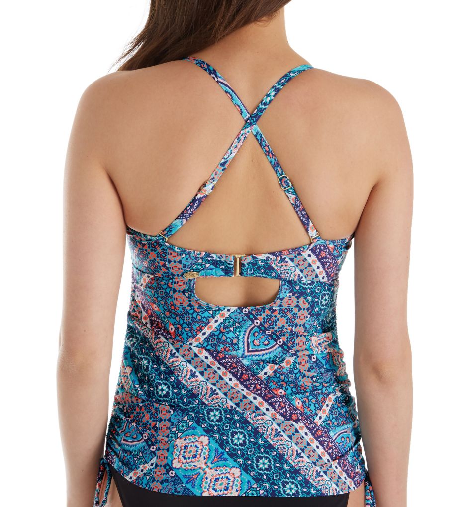 Grand Bazaar Shirred Underwire Tankini Swim Top-cs1